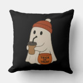 Spooky Cute Adorable Ghost Red Beanie Halloween クッション (正面)