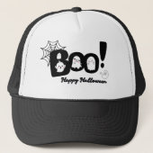Spooky Cute "Boo!" Halloween Ghost Cap キャップ (正面)