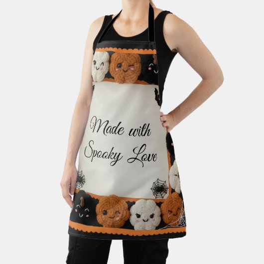 Spooky Cute Crochet Pumpkin Halloween Apron エプロン (インサイチュ)