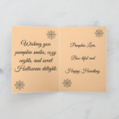  Spooky Cute Crochet Pumpkin Halloween Greeting  カード (内部)