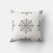Spooky Cute Crochet Pumpkin Halloween Throw Pillow クッション (裏面)