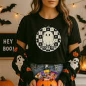 Spooky Cute Ghost Checkerboard Tシャツ