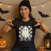 Spooky Cute Ghost Checkerboard Tシャツ