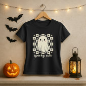 Spooky Cute Ghost Checkerboard Tシャツ