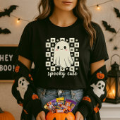 Spooky Cute Ghost Checkerboard Tシャツ