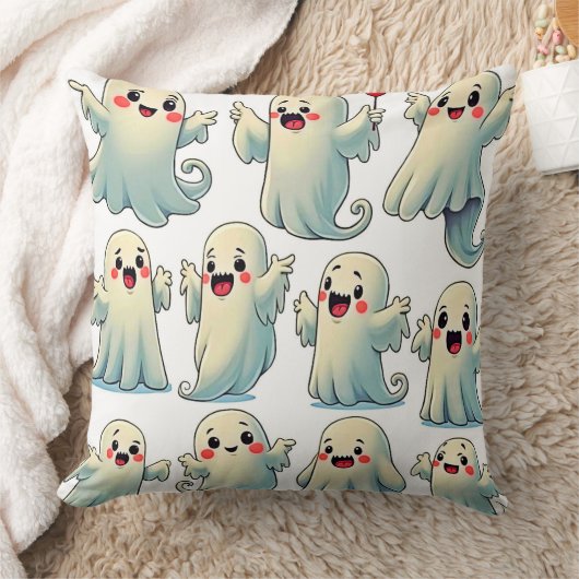 Spooky Cute Ghosts: Hauntingly Fun! クッション (ブランケット)
