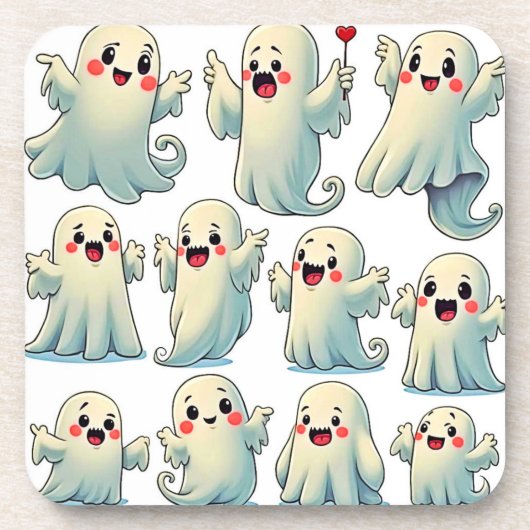 Spooky Cute Ghosts: Hauntingly Fun! コースター (正面)