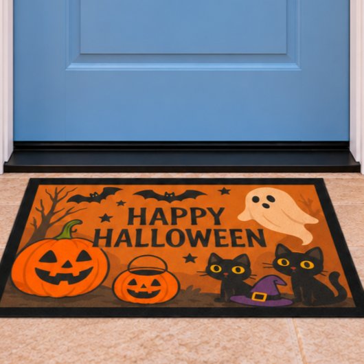 SPOOKY-CUTE HALLOWEEN DOORMAT – 室内/屋外用 ドアマット