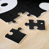 Spooky Cute Halloween Ghost Cloudy Star Sky ジグソーパズル (側面)