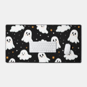 Spooky Cute Halloween Ghost Cloudy Star Sky デスクマット (キーボード&マウス)