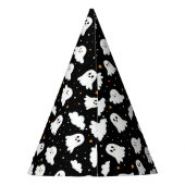 Spooky Cute Halloween Ghost Cloudy Star Sky パーティーハット (裏面)