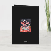 Spooky-cute Halloween Illustration of Heart  カード (裏面)