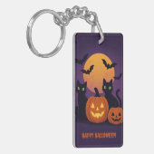 Spooky Cute Halloween Keychain – Black Cats & Pump キーホルダー (正面左)