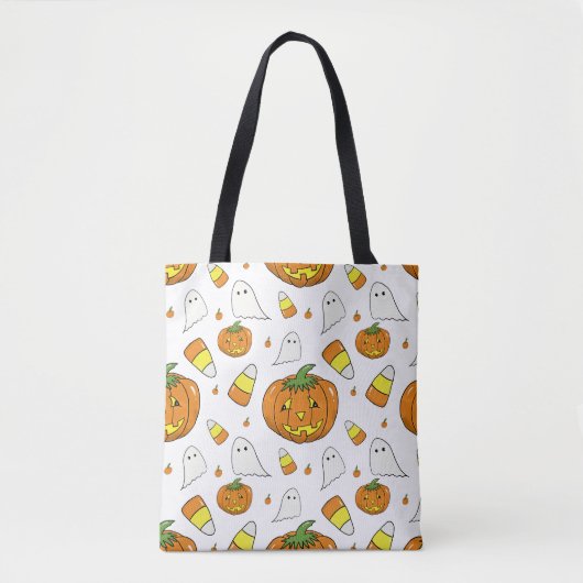 Spooky Cute Halloween Kids Travel Tote Bag トートバッグ (正面)