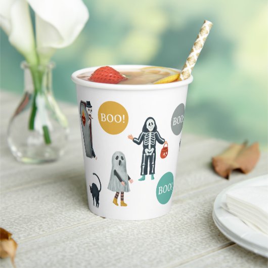 Spooky Cute Halloween | Kids Trick or Treat Party 紙コップ (インサイチュ)