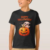 Spooky-Cute Halloween Tee for Kids Tシャツ (正面)
