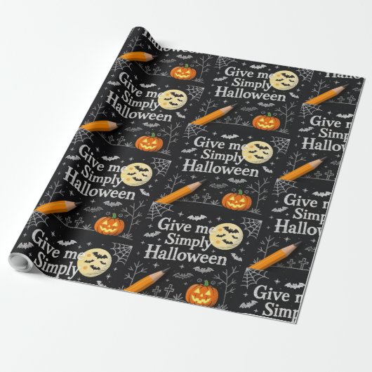 Spooky & Cute Halloween Wrapping Paper ラッピングペーパー (アンロールド)