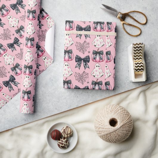 Spooky Cute Happy Halloween  ラッピングペーパー (クラフト)