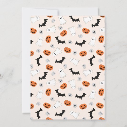 Spooky Cute Kids Halloween Invitation 招待状 (裏面)