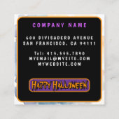 Spooky Cute Modern Halloween Collection スクエア名刺 (裏面)