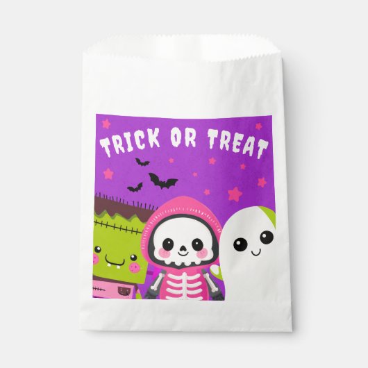 Spooky Cute Monster Mash Trick or Treat Halloween フェイバーバッグ (正面)