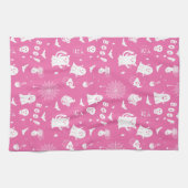 Spooky Cute Pink Halloween Kitchen Towel キッチンタオル (横)