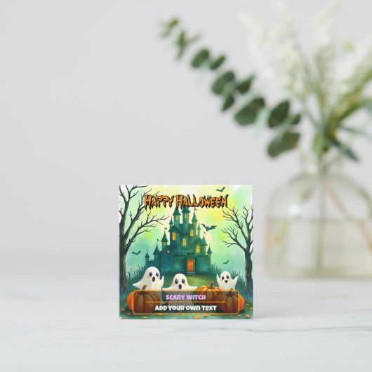 Spooky Cute Popular Halloween Collection スクエア名刺 (スタンド正面)