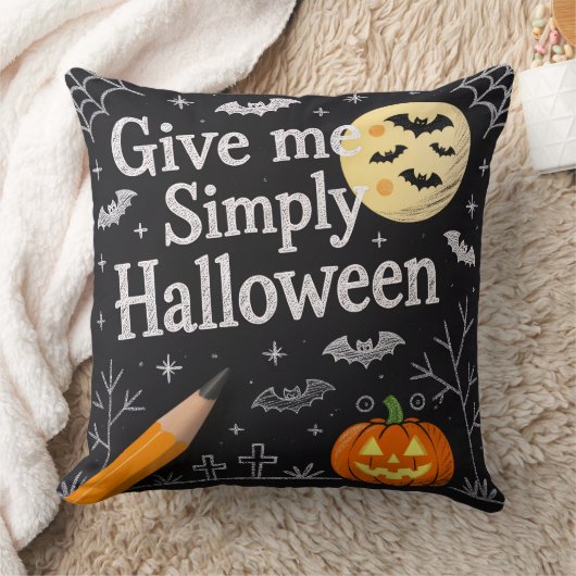 Spooky Cute Pumpkin & Ghost Design クッション (ブランケット)