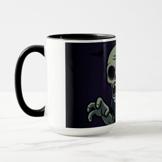 Spooky Cute Zombie Halloween Mug - Fun & Creepy D マグカップ (左)