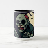 Spooky Cute Zombie Halloween Mug - Fun & Creepy D マグカップ (中央)