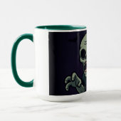 Spooky Cute Zombie Halloween Mug - Fun & Creepy D マグカップ (左)