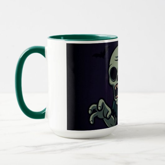 Spooky Cute Zombie Halloween Mug - Fun & Creepy D マグカップ (左)