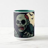 Spooky Cute Zombie Halloween Mug - Fun & Creepy D マグカップ (中央)