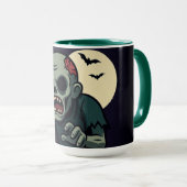Spooky Cute Zombie Halloween Mug - Fun & Creepy D マグカップ (正面右)