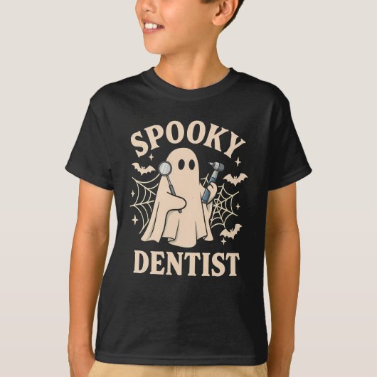 Spooky Dentist Costume Halloween Ghost Dental  Tシャツ (正面)
