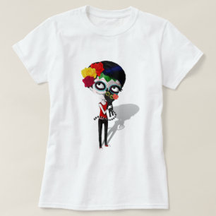 spooky Dia de Los Muertos Girl Tシャツ