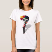 spooky Dia de Los Muertos Girl Tシャツ (正面)