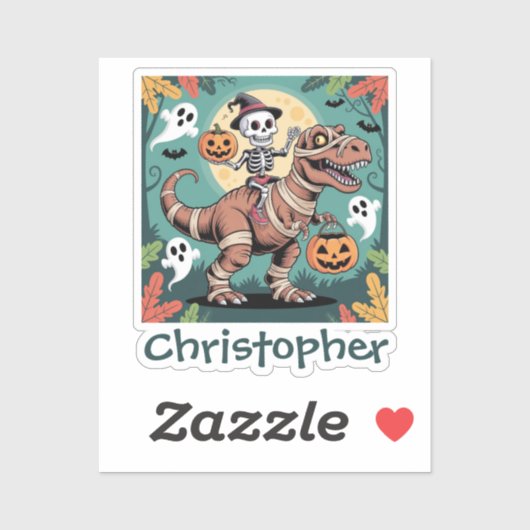 Spooky Dino Rider – Skeleton on Mummy T-Rex シール (シート)