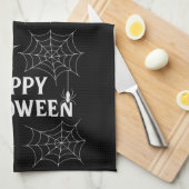 Spooky Drinks Happy Halloween Spiderwebs Haunted  キッチンタオル (四つ折り)