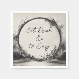 Spooky Eat Drink Be Scary Halloween スタンダードカクテルナプキン