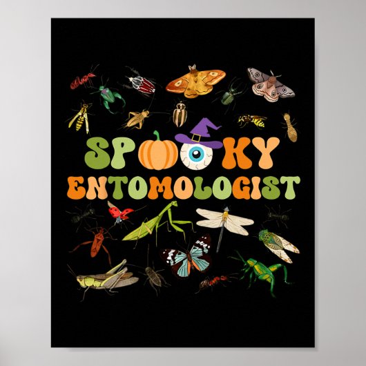 Spooky Entomology Collection Insect Species Bug Ha ポスター (正面)