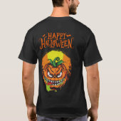 "Spooky Evil Pumpkin Halloween T-Shirt – Trick or Tシャツ (裏面)