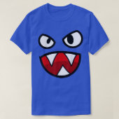 Spooky Face , Scary Angry Face Pointy Teeth Tシャツ (デザイン正面)