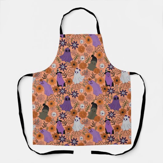 Spooky floral エプロン (正面)