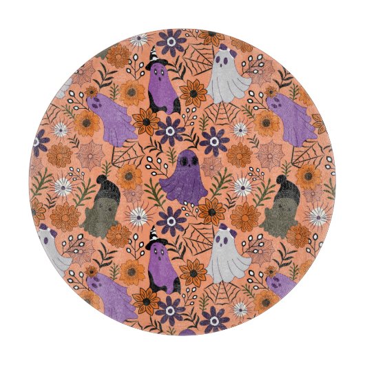 Spooky floral カッティングボード (正面)