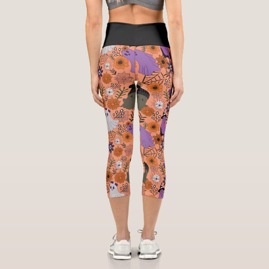 Spooky floral カプリレギンス (裏面)