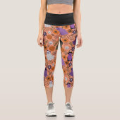 Spooky floral カプリレギンス (正面)