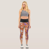 Spooky floral カプリレギンス (正面)