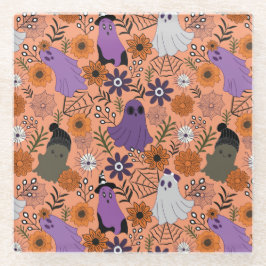 Spooky floral ガラスコースター
