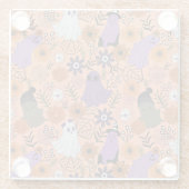 Spooky floral ガラスコースター (裏面)